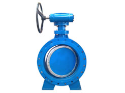Double eccentric manual flanged butterfly valve